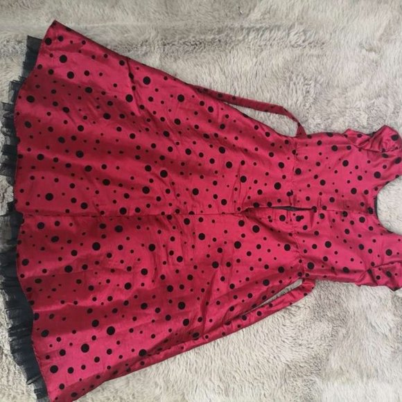 Red Girls' Party Dress (kids' size 8) - BNWT - Picture 3 of 4